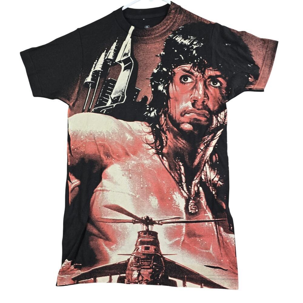 Ripple Junction Rambo T-Shirt Men's S (XS Actual) Big Graphic Retro Sly Stallone